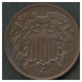 1866 Two Cent Piece Higher Grade