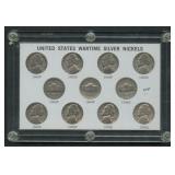 Set of 35% Silver Jefferson Wartime Nickels