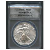 2021 Type I  ASE Silver Eagle ANACS MS 69