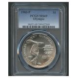 1983-P Olympic Commem $1 PCGS MS 69