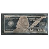 2024 $100 Fed Reserve Note PF .999 Silver 4 ozt