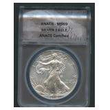 2012 ASE Silver Eagle ANACS MS 69