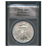 2012-S ASE Silver Eagle ANACS MS 69