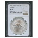 2024 P125 Australia Silver Kangaroo NGC MS 70