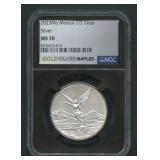 2023 Mo Mexico 1/2 Onza .999 Silver NGC MS 70