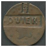 1826 Coronet Head Large Cent Conter Stamped