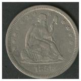 1858 Seated Liberty Quarter