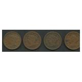 4- 1847 Braided Large Cents