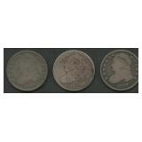 3- Mixed 1830's Capped Bust Dimes