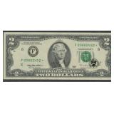 Independence $2 Note Series 1995 in  Display