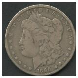 1890-CC Morgan Silver Dollar