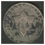 1851-O Three Cent Silver Piece