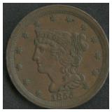 1855 Braided Hair Half Cent