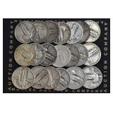 20- Mixed Standing Liberty Quarters