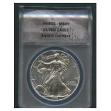1999 ASE Silver Eagle ANACS MS 69
