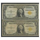 2- 1935A $1 Silver Certificates No Afriica FR-2306
