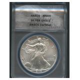 2003 ASE Silver Eagle ANACS MS 69