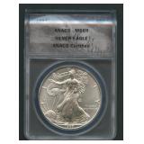 1997 ASE Silver Eagle ANACS MS 69