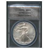 1998 ASE Silver Eagle ANACS MS 69