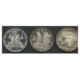 (3.21 ozt TW) 3- USSR 1980 Olympics .900 Silver