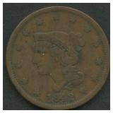 1842 Braided Hair Large Cent