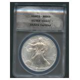 2001 ASE Silver Eagle ANACS MS 69