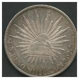 Mexico 1903 1 Peso Coin .9027 Silver 0.86 ozt TW