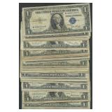 36- Mixed 1935 and 1957 $1 Silver Certificates