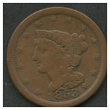 1853 Braided Hair Half Cent