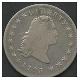 1795 Flowing Hair Dollar 2 Leaves *KEY*