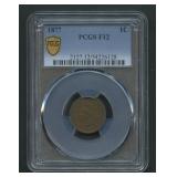 1877 Indian Head Cent PCGS F12 *KEY*