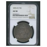1876-CC Trade Dollar NGC AU 58 *KEY*