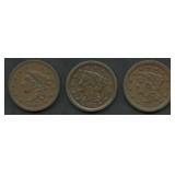 3- Mixed Date Large Cents