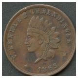 Civil War Token Benner & Bendinger Store Card