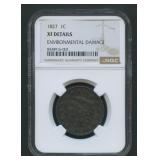 1827 Coronet Head Large Cent NGC XF Details