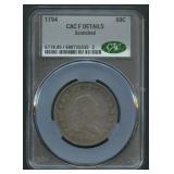 1794 Flowing Hair Half Dollar CAC F Details