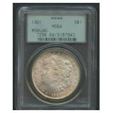 1921 Morgan Silver Dollar PCGS MS 64