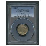 1913-S Type 2 Buffalo Nickel PCGS Genuine *KEY*