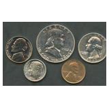 1952 US 5-Coin Proof Set - Cardboard Box