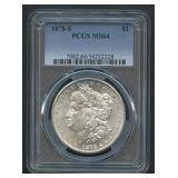 1878-S Morgan Silver Dollar PCGS MS 64