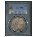 1896 Morgan Silver Dollar PCGS MS 63