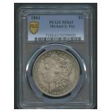 1884 Morgan Silver Dollar PCGS MS 63