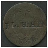 1826 Coronet Head Large Cent Counterstamped