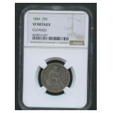 1844 Seated Liberty Quarter NGC VF Details