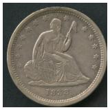 1838 ND Seated Liberty Quarter