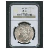 1879 Morgan Silver Dollar NGC MS 63