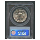 1954-D Franklin Hlaf Dollar PCGS MS64 FBL
