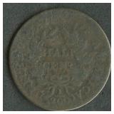1804 Draped Bust Half Cent Cross 4 Stems