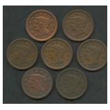 7- 1849 Braided Hair Large Cents
