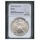 2009 ASE Silver Eagle NGC MS 69